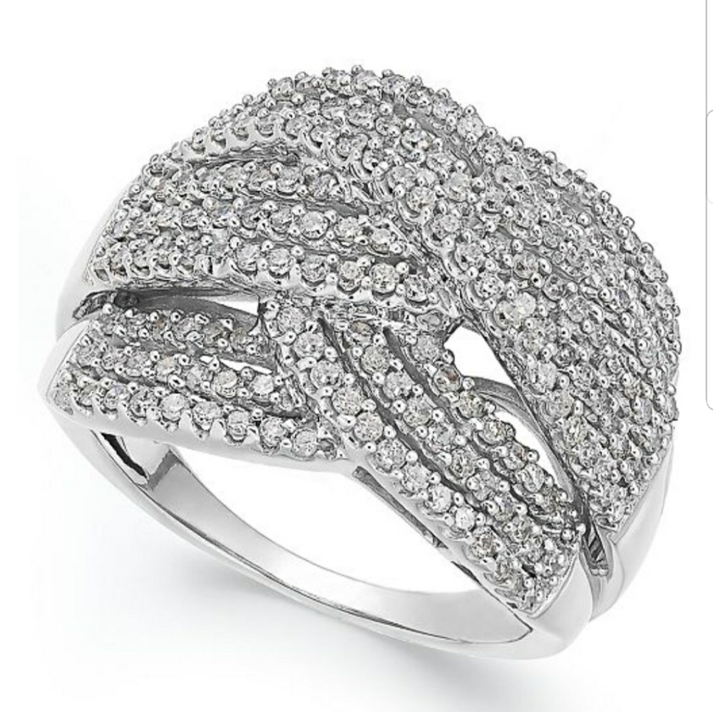 Diamond Wave Ring - image 1